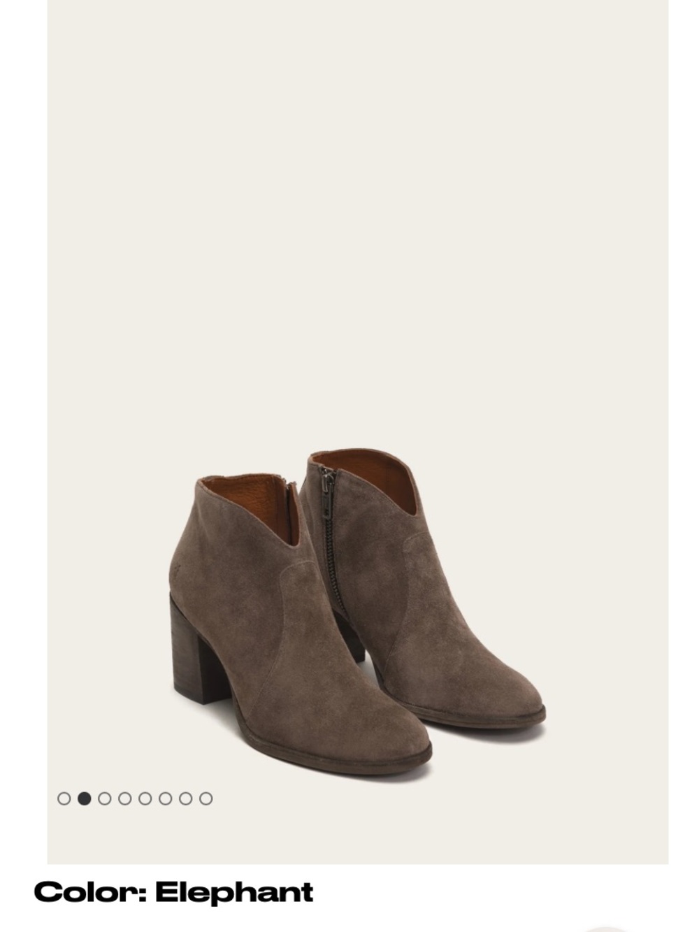 FRYE Women's Nora Zip Short Booties Italian Suede Taupe Sz 11 NIB Never Worn!